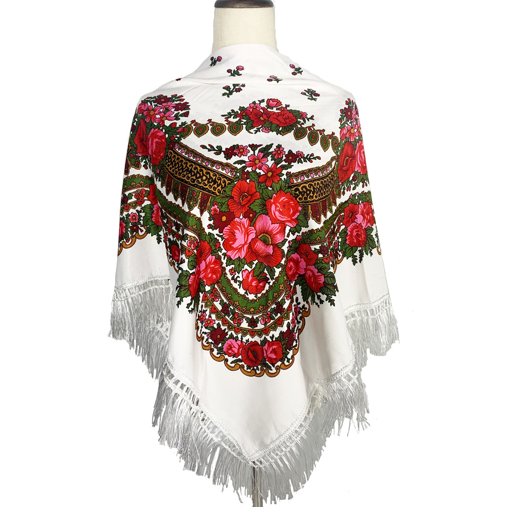 ผ้าพันคอสี่เหลี่ยมใหญ่ลายดอกไม - Bandana Cotton บทวิจารณ์และราคา