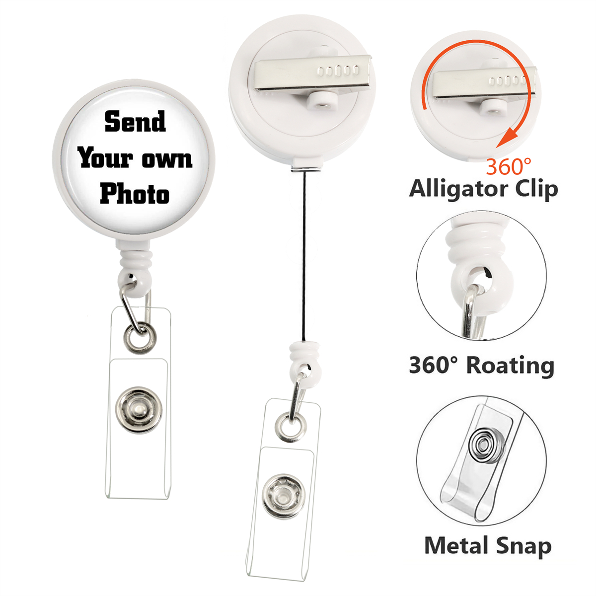 สายคล้องบัตรแบบม้วนเก็บได้ ขนา - Lanyard Badge Holder บทวิจารณ์และราคา